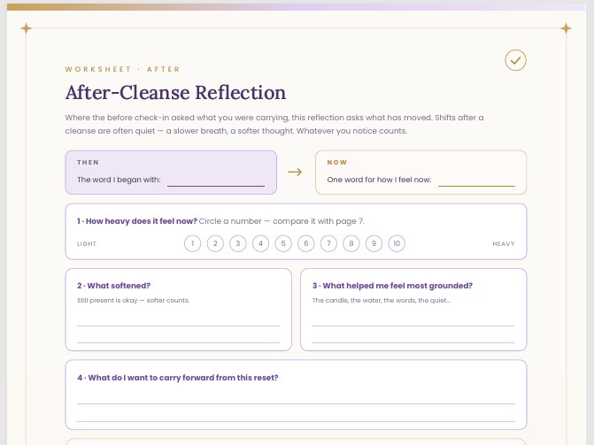 The Energy Reset Cleanse worksheet preview